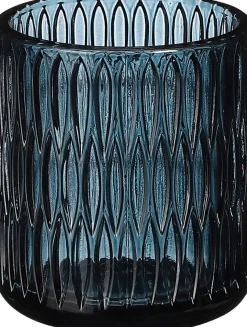 House of Seasons Teelichthalter Cathy blau D 8 H 9 cm