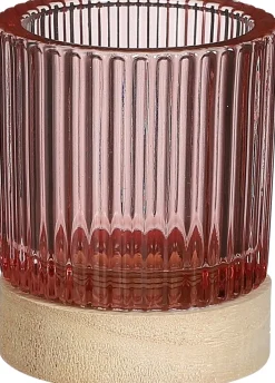 House of Seasons Teelichthalter Cala rosa D 7,5 H 9 cm