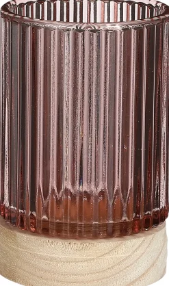 House of Seasons Teelichthalter Cala rosa D 8,5 H 13,5 cm