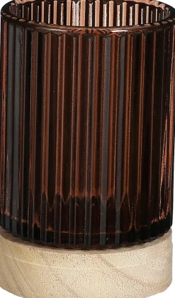 House of Seasons Teelichthalter Cala braun D 8,5 H 13,5 cm