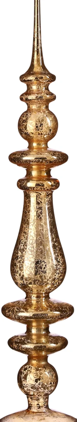 House of Seasons Tischdekoration Weihnachten gold D 9 H 43,5 cm