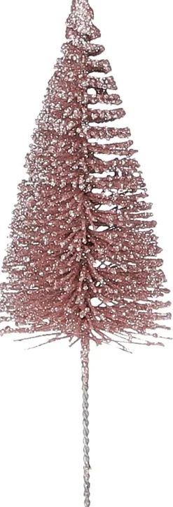 House of Seasons Weihnachtsstecker Weihnachtsbaum hellrosa D 5 H 16 cm 10 St.