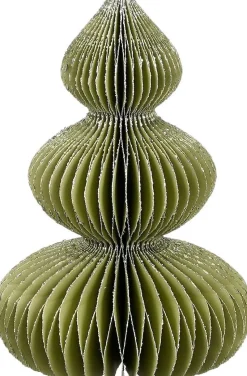 House of Seasons Weihnachtsdeko Baum Rocco grün / silber D 13 H 30 cm