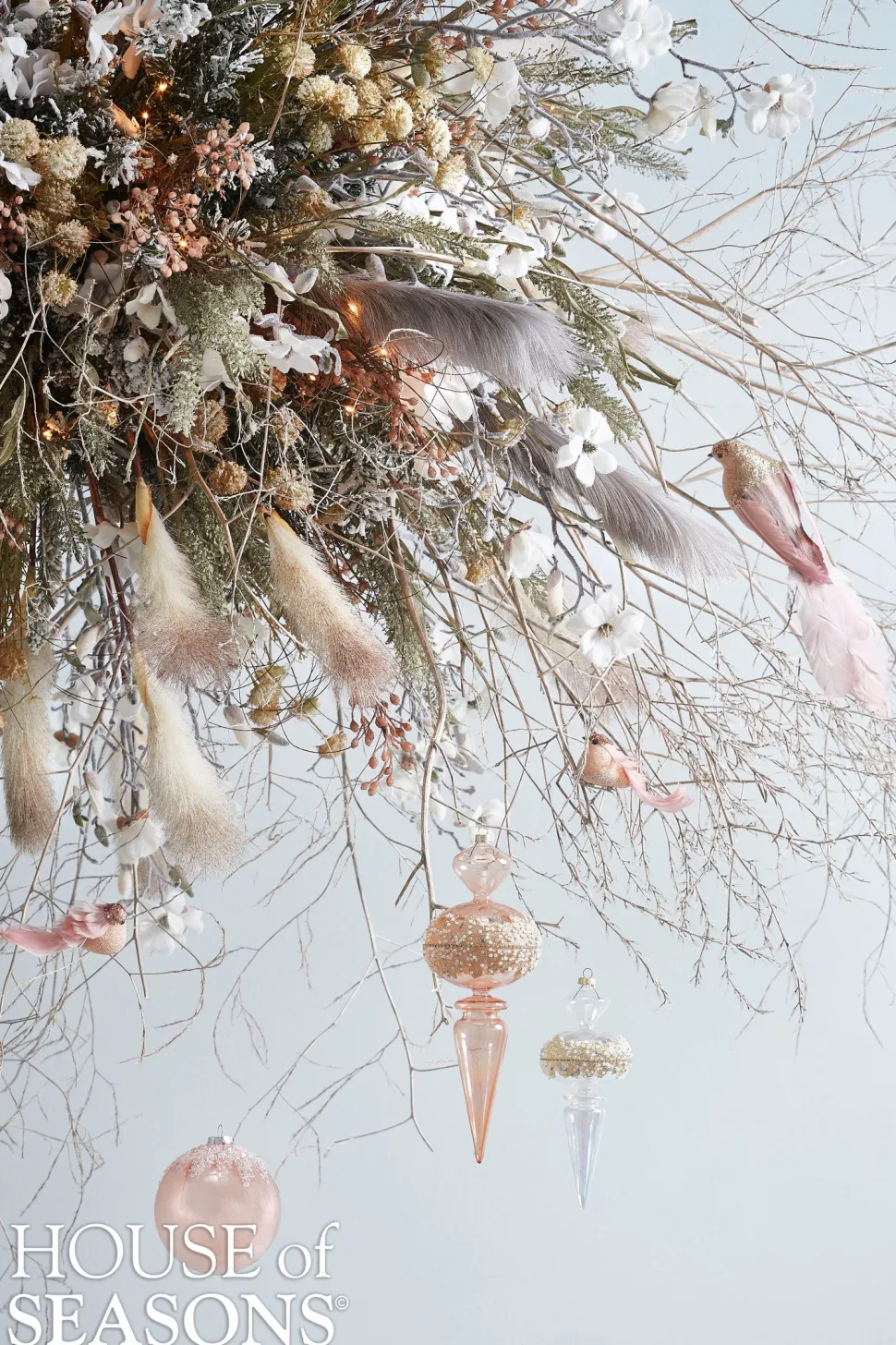 House of Seasons Weihnachtsbaumschmuck Tropfen transparent D 8 H 21 cm