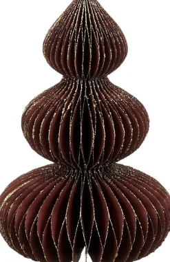 House of Seasons Weihnachtsdeko Baum Rocco rot / gold D 12 H 20 cm