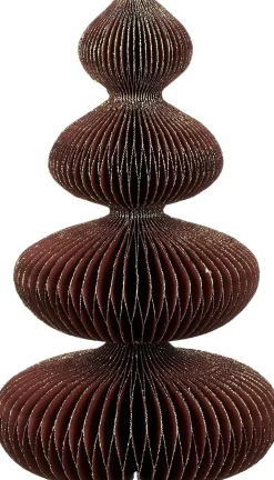 House of Seasons Weihnachtsdeko Baum Rocco rot / gold D 15 H 30 cm