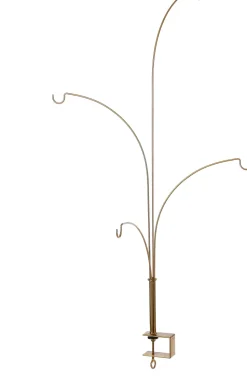 House of Seasons Weihnachtsdeko Tischklemme gold 4 Haken 46 x 5 x 84 cm