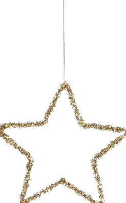 House of Seasons Weihnachtsanhänger Stern gold D 15 cm