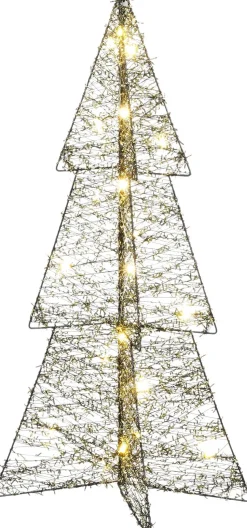 House of Seasons Weihnachtsbaum 20 LEDs warmweiß 27 x 27 x 60 cm