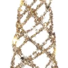 House of Seasons Weihnachtsdeko Kegel 15 LEDs D 14 H 50 cm