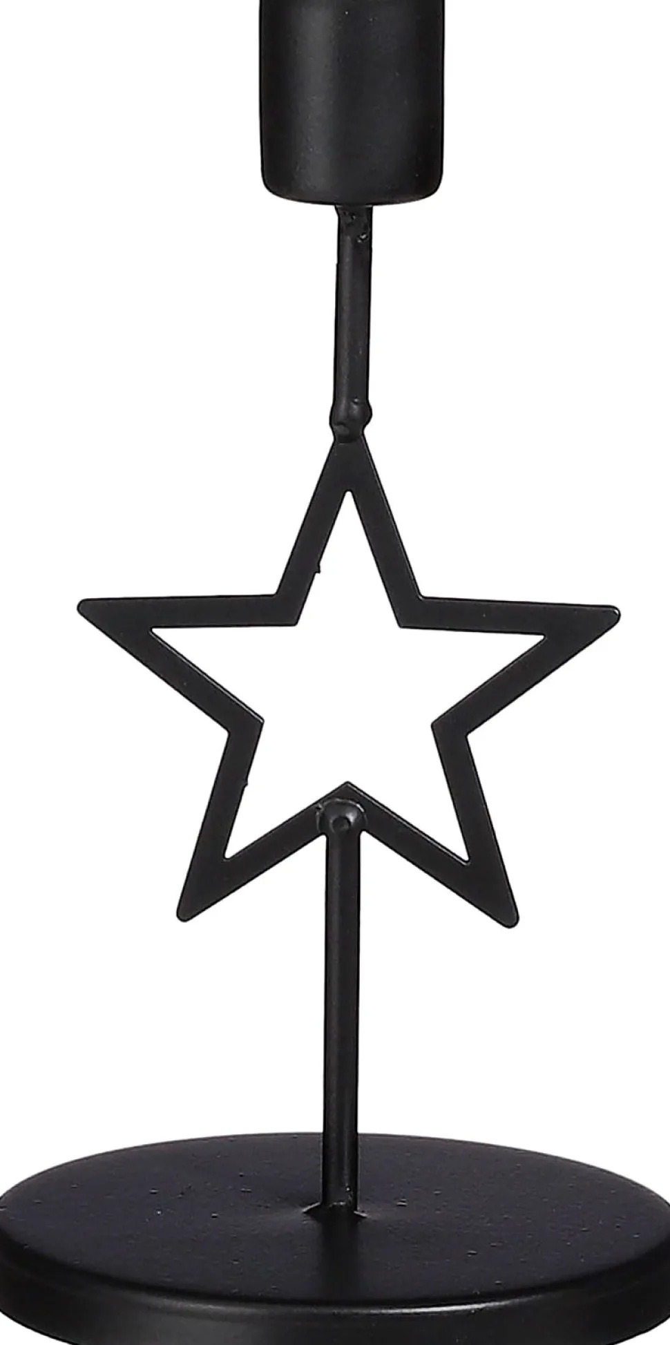 House of Seasons Kerzenständer schwarz D 9 H 17 cm