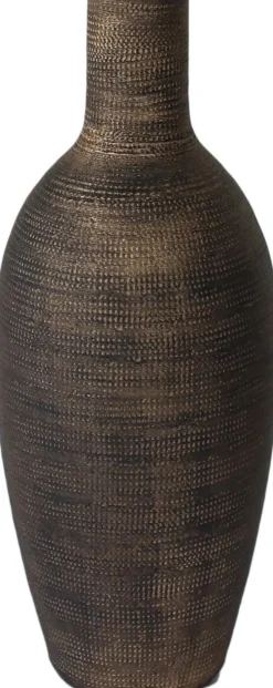 HS Vase Tokio schwarz / gold D 20 H 60 cm