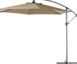 Intratuin Ampelschirm Milano taupe  80+UV D 300 cm