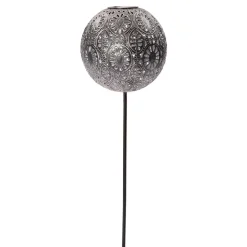 Intratuin Außen-Solarleuchte auf Stab Luisa silber D 20 H 72 cm