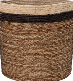 Intratuin Aufbewahrungskorb Didi naturell / schwarz / weiß D 33 H 32 cm