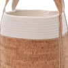 Intratuin Aufbewahrungskorb Julan weiß / Kork D 25 H 25 cm