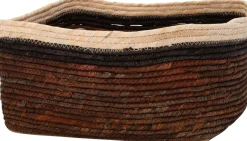 Intratuin Aufbewahrungskorb Didi naturell / schwarz / weiß D 28 H 13 cm