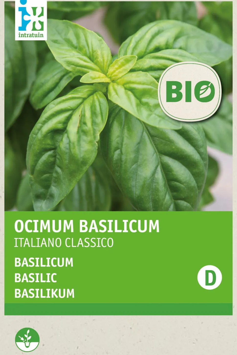 Intratuin Basilikum (Ocimum basilicum 'Italiano Classico') (BIO) Samen