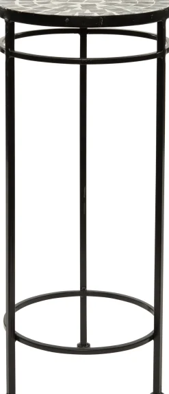 Intratuin Beistelltisch Mosaik schwarz D 30 cm H 66 cm