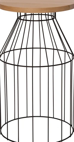 Intratuin Beistelltisch Orion schwarz / natur D 30 H 52 cm