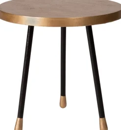 Intratuin Beistelltisch Shinchu gold / schwarz D 40 H 40 cm