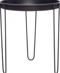 Intratuin Beistelltisch Tray schwarz D 39 cm H 45 cm