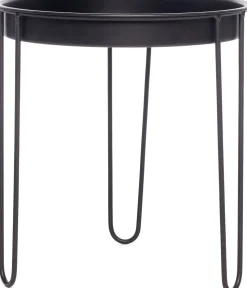 Intratuin Beistelltisch Tray schwarz D 32 cm H 34 cm