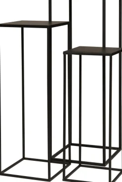 Intratuin Blumenständer Teun schwarz 22 x 22 x 60 cm