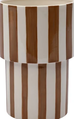 Intratuin Blumentopf Amel braun / weiß D 18 H 27 cm