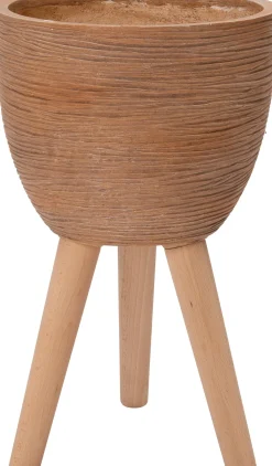 Intratuin Blumentopf auf Füßen Tyler natur D 30,5 H 50 cm