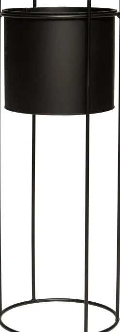 Intratuin Blumentopf auf Ständer D 23 cm H 65 cm schwarz