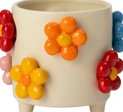 Intratuin Blumentopf auf Füßen Teddie beige D 17,2 H 14,5 cm