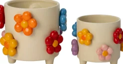 Intratuin Blumentopf auf Füßen Teddie beige D 17,2 H 14,5 cm