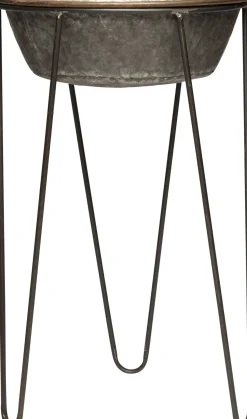 Intratuin Blumentopf auf Ständer D 35 cm H 60,5 cm Metall