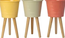 Intratuin Blumentopf auf Beinen Mavi gelb D 31 H 45 cm