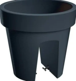 Intratuin Blumentopf Balkongeländer D 24,5 H 22,5 cm anthrazit