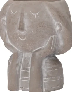 Intratuin Blumentopf Beau grau D 10,5 H 11,5 cm