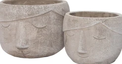 Intratuin Blumentopf Beau grau D 11,5 H 12 cm