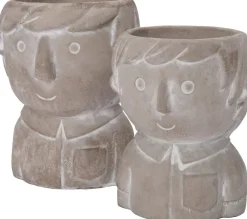 Intratuin Blumentopf Beau grau D 8,5 H 8,5 cm