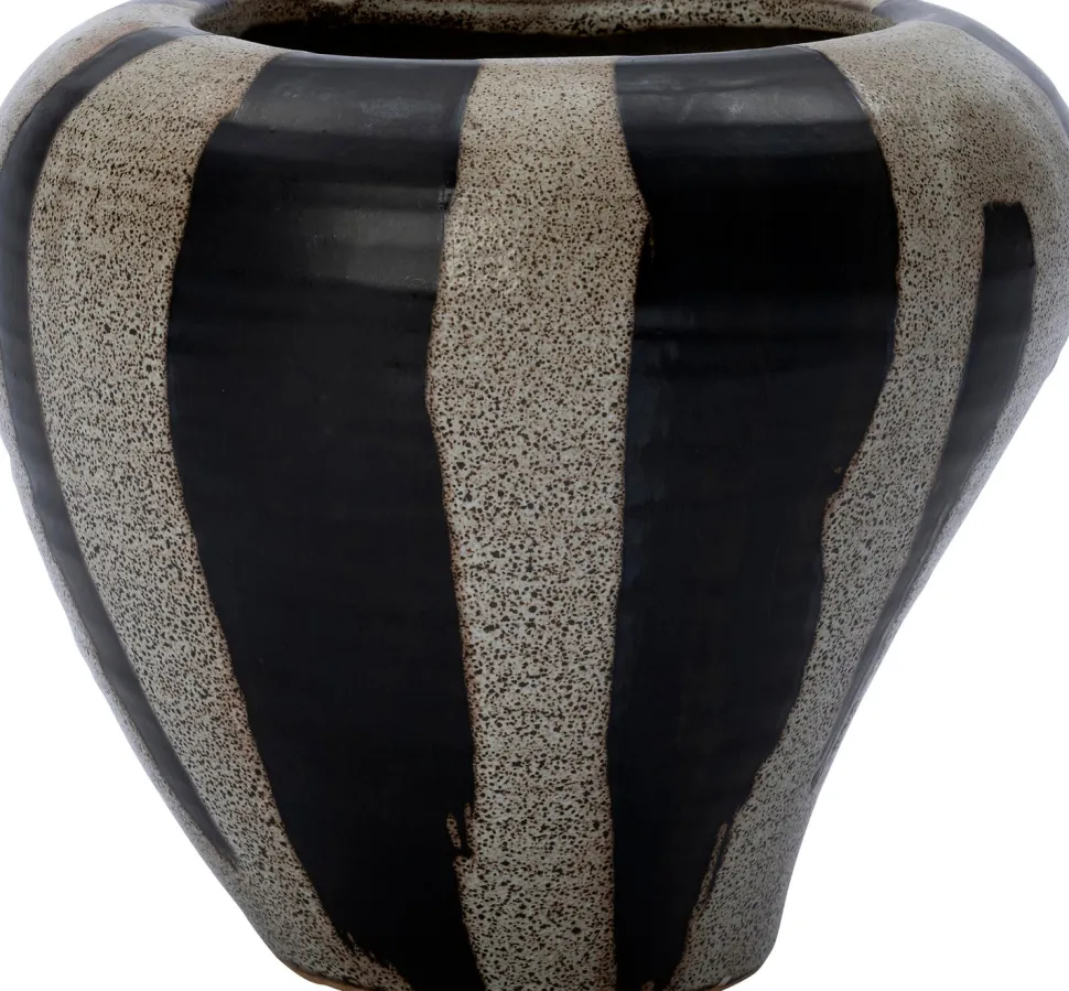 Intratuin Blumentopf Beetle barun/schwarz D 15 H 14 cm