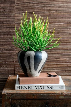 Intratuin Blumentopf Beetle braun/schwarz D 10 H 9 cm