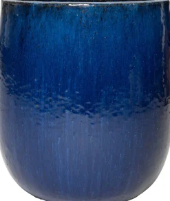 Intratuin Blumentopf Bungxe blau D 26,5 H 30,5 cm