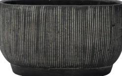 Intratuin Blumentopf Cort schwarz 24 x 15,5 x 14 cm