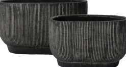 Intratuin Blumentopf Cort schwarz 24 x 15,5 x 14 cm