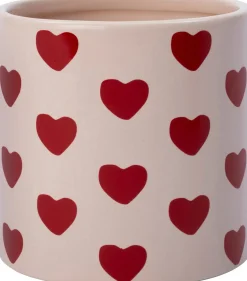 Intratuin Blumentopf Herzen rosa D 9 H 8 cm