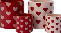 Intratuin Blumentopf Herzen rosa D 14 H 13 cm