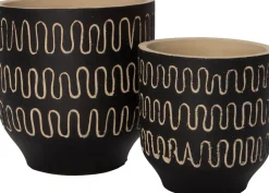 Intratuin Blumentopf Jits schwarz D 14 H 14 cm