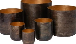 Intratuin Blumentopf Juna kupfer / blau D 12 H 13 cm