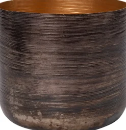 Intratuin Blumentopf Juna kupfer / blau D 15 H 16 cm