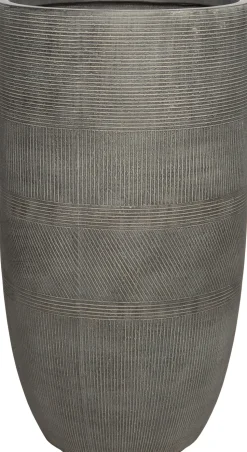 Intratuin Blumentopf Lijnen D 43 cm H 78 cm grau